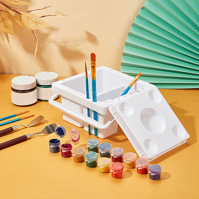 Plastic Artist Brush Basin Multifunction Paint Brush Tub TOOL-PH0001-24-1