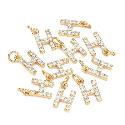 SHEGRACE Brass Micro Pave Clear Cubic Zirconia Pendants XGRQ29951-394G-H-1