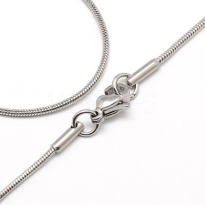 Tarnish Resistant Trendy Men's 304 Stainless Steel Snake Chain Necklaces LS-NJEW-M065-B-01-1