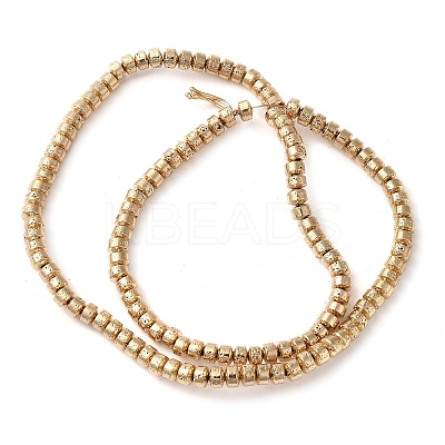 Electroplated Natural Lava Rock Beads Strands G-L606-C02-01C-1