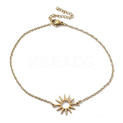 304 Stainless Steel Sun Link Bracelets LS-BJEW-F521-02G-1