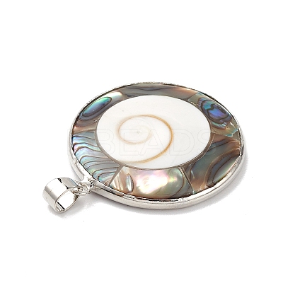 Natural Abalone Shell/Paua Shell Pendants BSHE-E029-02P-1