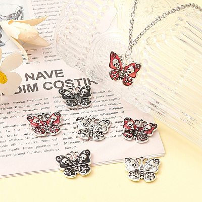 30Pcs 3 Colors Alloy Enamel Pendants ENAM-CJ0004-23-1
