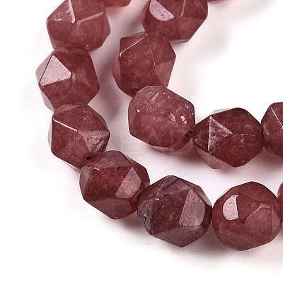 Dyed Natural White Jade Beads Strands G-T139-8mm-46O-1