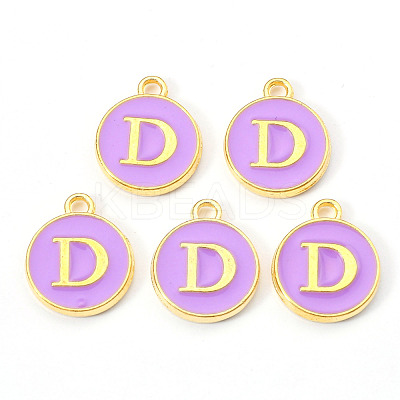 Golden Plated Alloy Enamel Charms ENAM-S118-10D-1