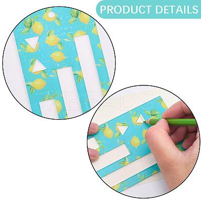 1Pc Acrylic Zipper Pocket Template DIY-CP0013-21-1