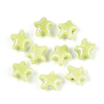 Handmade Porcelain Beads PORC-Q002-03G-01-1