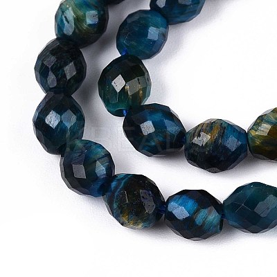 Natural Dyed Tiger Eye Beads Strands G-T142-87A-1