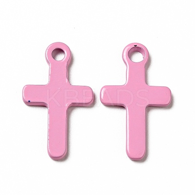 Spray Painted 201 Stainless Steel Pendants STAS-G304-08E-1