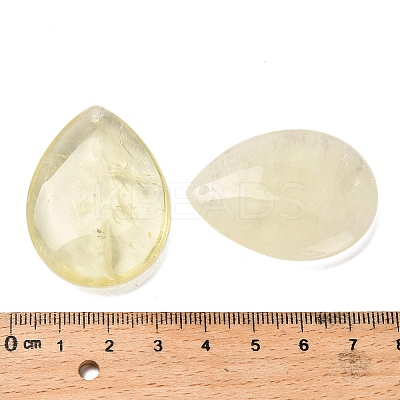 Natural Lemon Jade Pendants G-Z088-02B-1