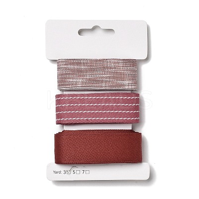 9 Yards 3 Styles Polyester Ribbon SRIB-A014-A10-1