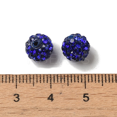 Grade A Rhinestone Pave Disco Ball Beads RB-Q101-9-1