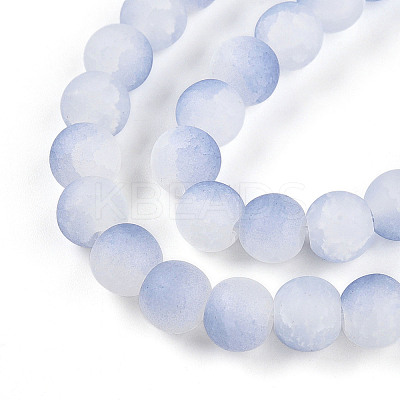 Crackle Glass Beads Strands GLAA-N009-8mm-07-1