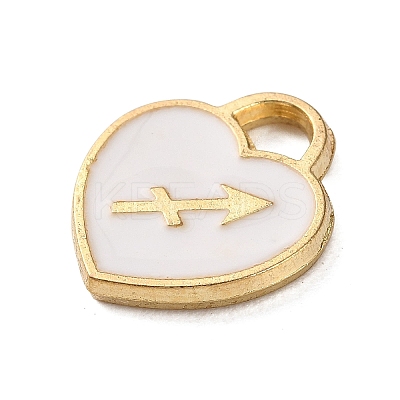 (Defective Closeout Sale: Enamel Yellowing) Golden Alloy Enamel Charms ENAM-XCP0001-47B-1