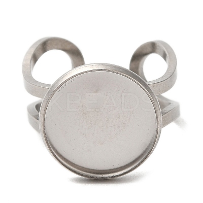 Non-Tarnish 304 Stainless Steel Open Cuff Findings STAS-R123-02A-P-1