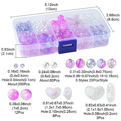 DIY Round Acrylic Beads Jewelry Making Findings Kits DIY-FS0007-04-1