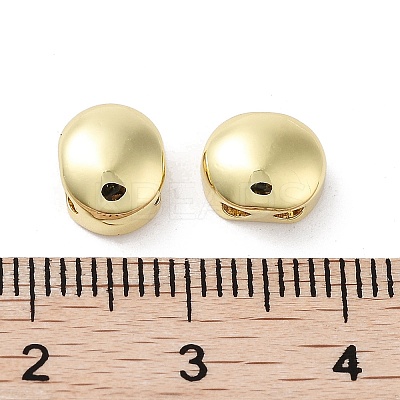 Oval Brass Beads KK-E102-25G-02-1