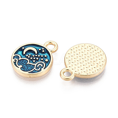 Alloy Enamel Charms FIND-N011-16KCG-1