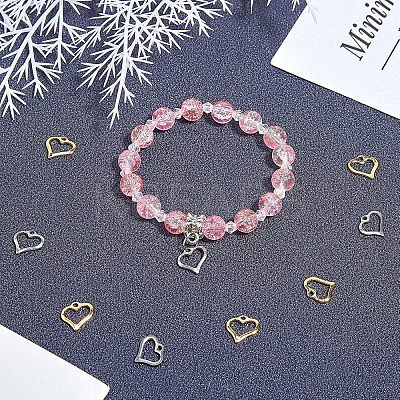304 Stainless Steel Open Heart Charms STAS-UN0003-61-1