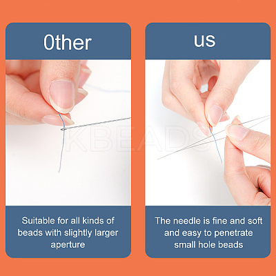 10Pcs 201 Stainless Steel Bented Beading Needles TOOL-BBC0001-07-1-1