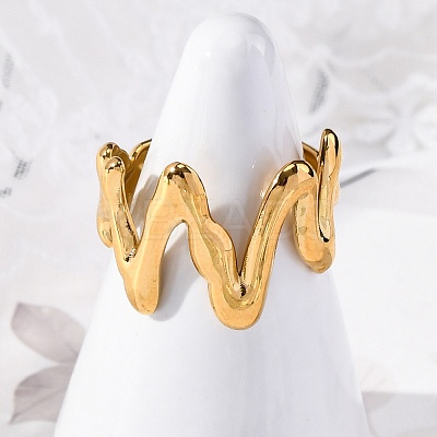 Marine Animal Theme 304 Stainless Stee Open Cuff Rings LS-RJEW-Q005-01G-G-1