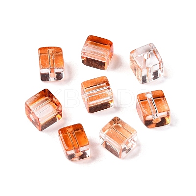 Baking Paint Transparent Glass Beads DGLA-N005-01A-08-1