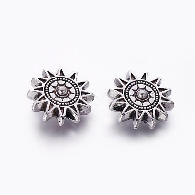 Tibetan Style Alloy Sun Beads X-TIBEP-GC188-AS-NR-1