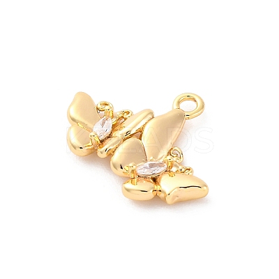 Brass Crystal Rhinestone Pendants KK-E793-04G-1