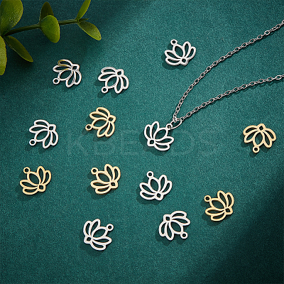20Pcs 2 Colors 304 Stainless Steel Pendants STAS-UN0057-43-1
