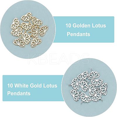 20Pcs 2 Colors Brass Charms KK-FH0002-18-1
