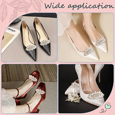 2Pcs Alloy Rhinestone Shoe Decorations FIND-CP0002-21-1