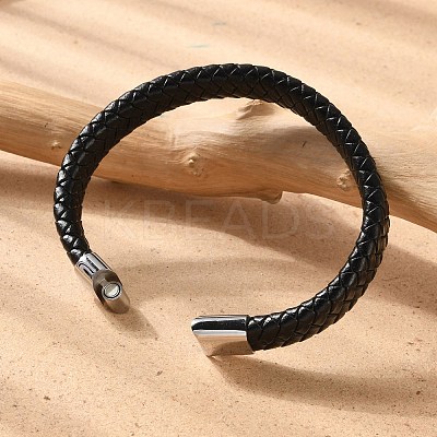 Braided Leather Cord Bracelets LS-BJEW-I200-08-1