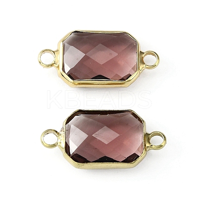 Glass Connector Charms GLAA-WH0036-16A-1