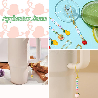 12Pcs Alloy Enamel & Acrylic Pendant Decoration HJEW-CJ00055-1