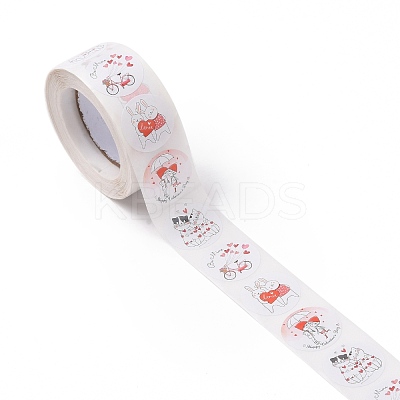 Valentine's Day Round Paper Stickers DIY-I107-04-1