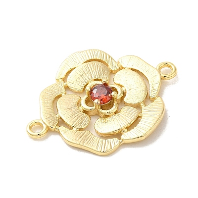 Brass Pave Glass Connector Charms KK-Z073-32G-03-1