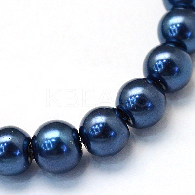 Baking Paint Glass Pearl Bead Strands X-HY-Q003-3mm-15-1