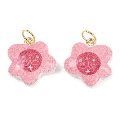 Printed Opaque Acrylic Pendants SACR-P036-01E-G-1