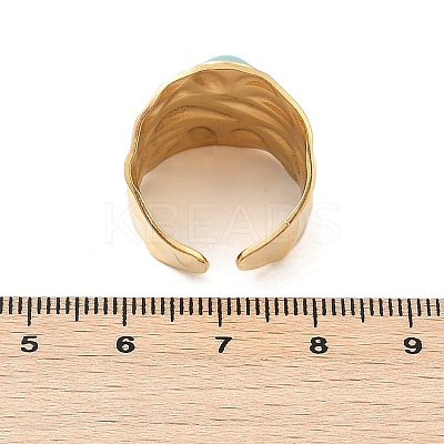 304 Stainless Steel Wide Open Cuff Rings RJEW-Z078-22G-1