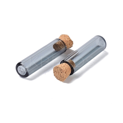 Tube Glass Cork Bottles Ornament AJEW-O032-04C-1