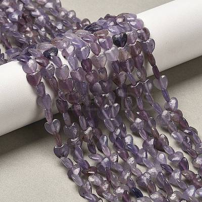 Natural Lepidolite/Purple Mica Stone Beads Strands G-P575-C01-6mm-1