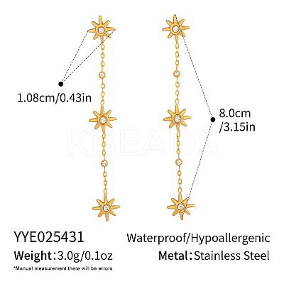 304 Stainless Steel Tassel Stud Earrings LS-GP9116-2-1