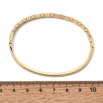 304 Stainless Steel Crystal Rhinestone Heart Hinged Cuff Bangles for Women SA-CBA61B8-10G-1