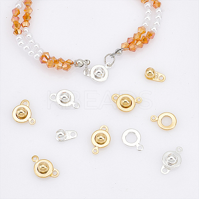 20Pcs 2 Colors 201 Stainless Steel Snap Clasps STAS-UN0052-99-1