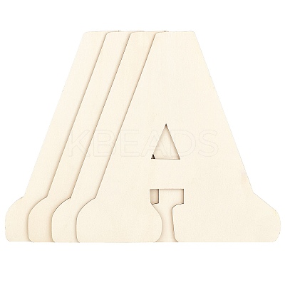 Letter Poplar Wood Cabochon WOOD-GA0001-02-1