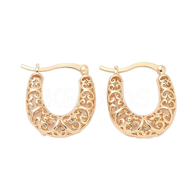 Brass Hoop Earrings for Women EJEW-G436-01G-1