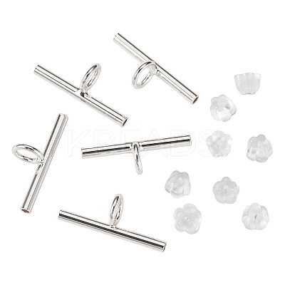 Brass Tube Bails DIY-TA0014-37C-S-1