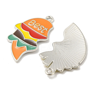Alloy Enamel Split Pendants FIND-Z026-03B-1