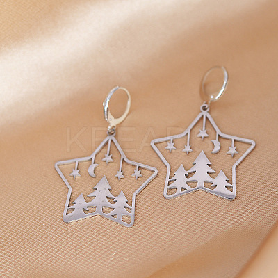 201 Stainless Steel Leverback Earrings FS-WGCA6C3-01-1