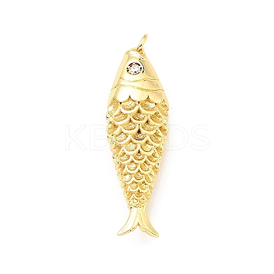 Brass Micro Pave Clear Cubic Zirconia Pendants LS-KK-G416-11G-1